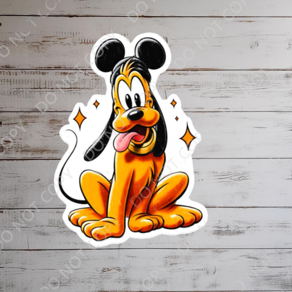 Disney Pluto What A Wonderful World Sticker Waterproof Disney Laptop, Disneying Theme Park Vacation, Castle Park Mouse, Disney Gift, Disney Present,