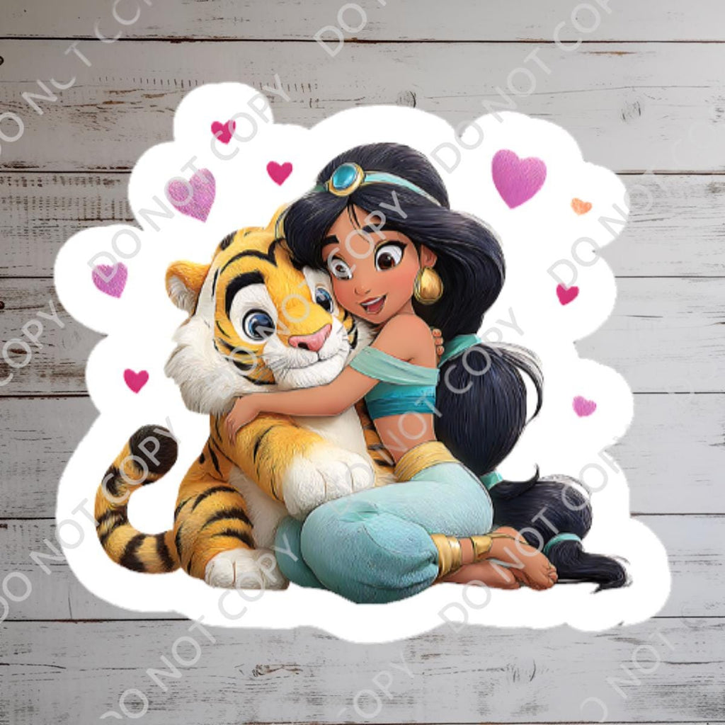 Aladdin Princess Jasmine and Raja Waterproof Disney Laptop Stickers/ FindingNemo planner stationery decal water bottle cell phonelogo