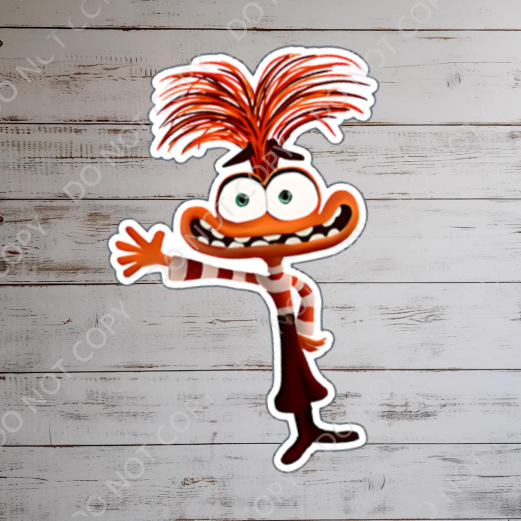 Inside Out Anxiety Sticker: Waterproof Vinyl Decal for Laptop, Water Bottle