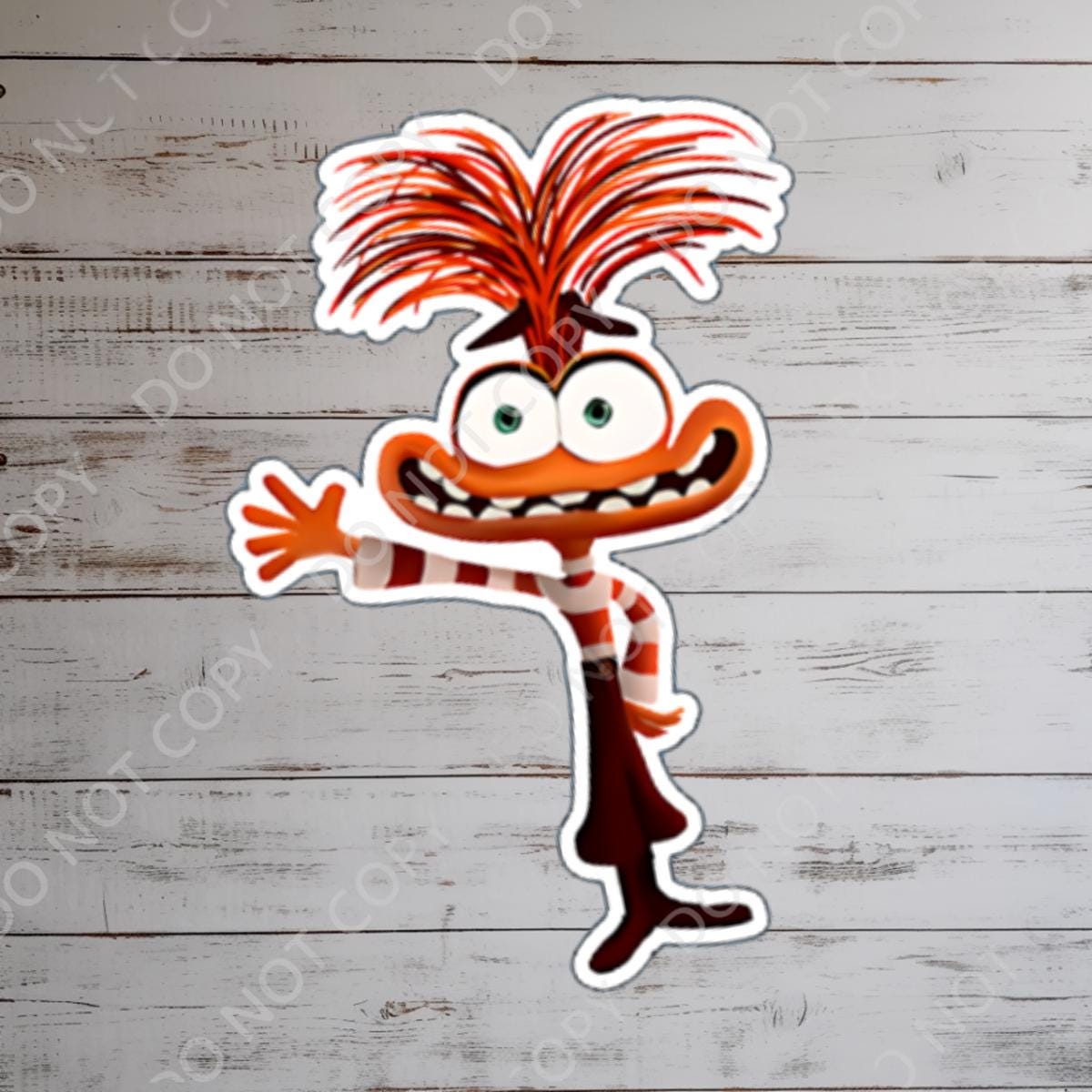 Inside Out Anxiety Sticker: Waterproof Vinyl Decal for Laptop, Water Bottle