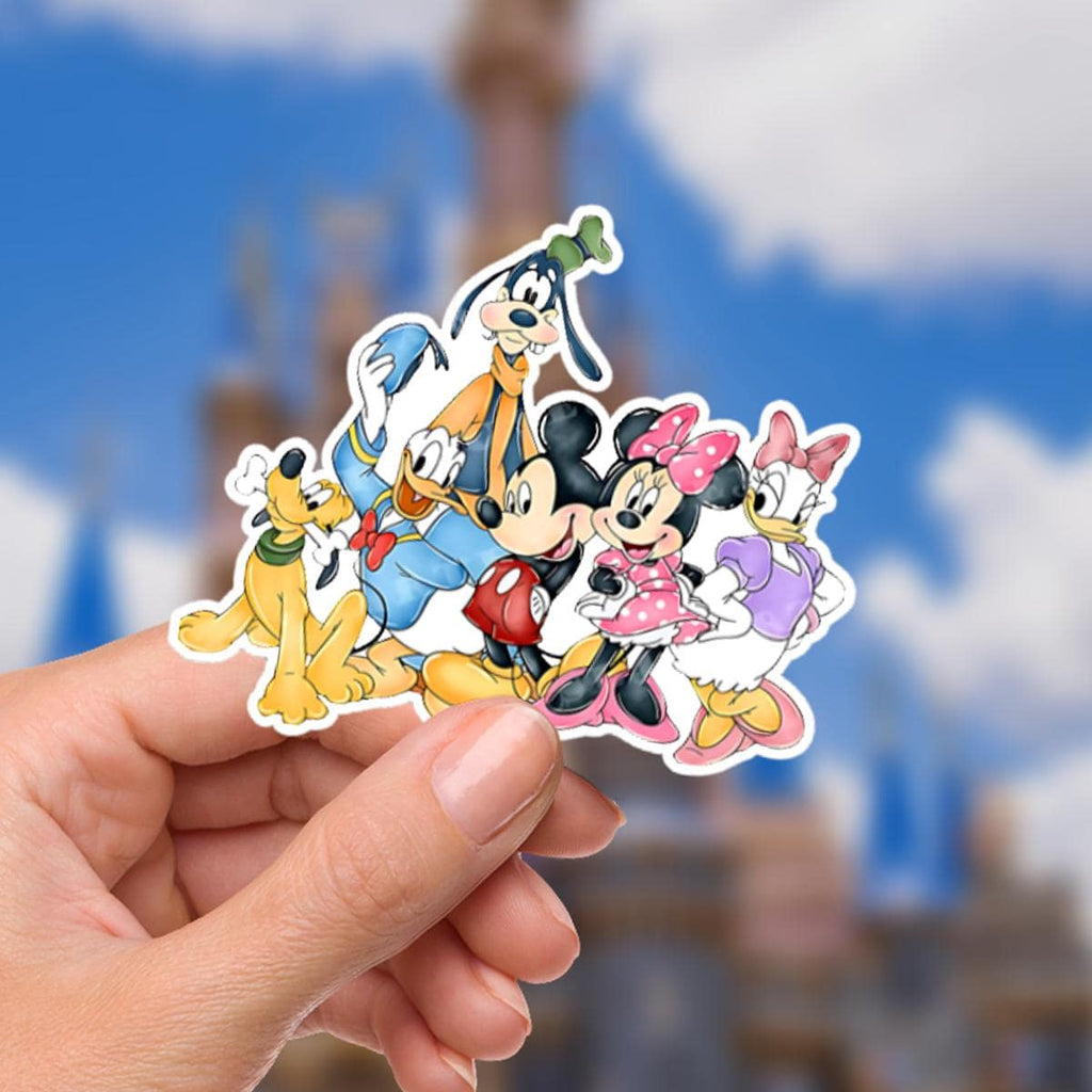 Disney Mickey And Friends What A Wonderful World Sticker Waterproof Disney Laptop, Disneying Theme Park Vacation, Castle Park Mouse