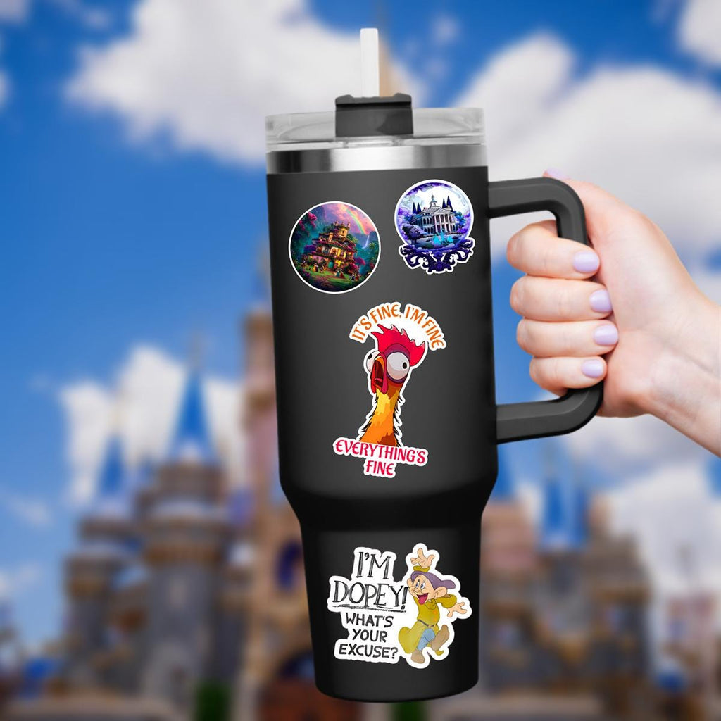 Disney  Hei Hei Funny  It's Fine. I'm Fine Everythings Fine Sticker Waterproof Disney Laptop Stickers planner stationery decal water bottle hydro