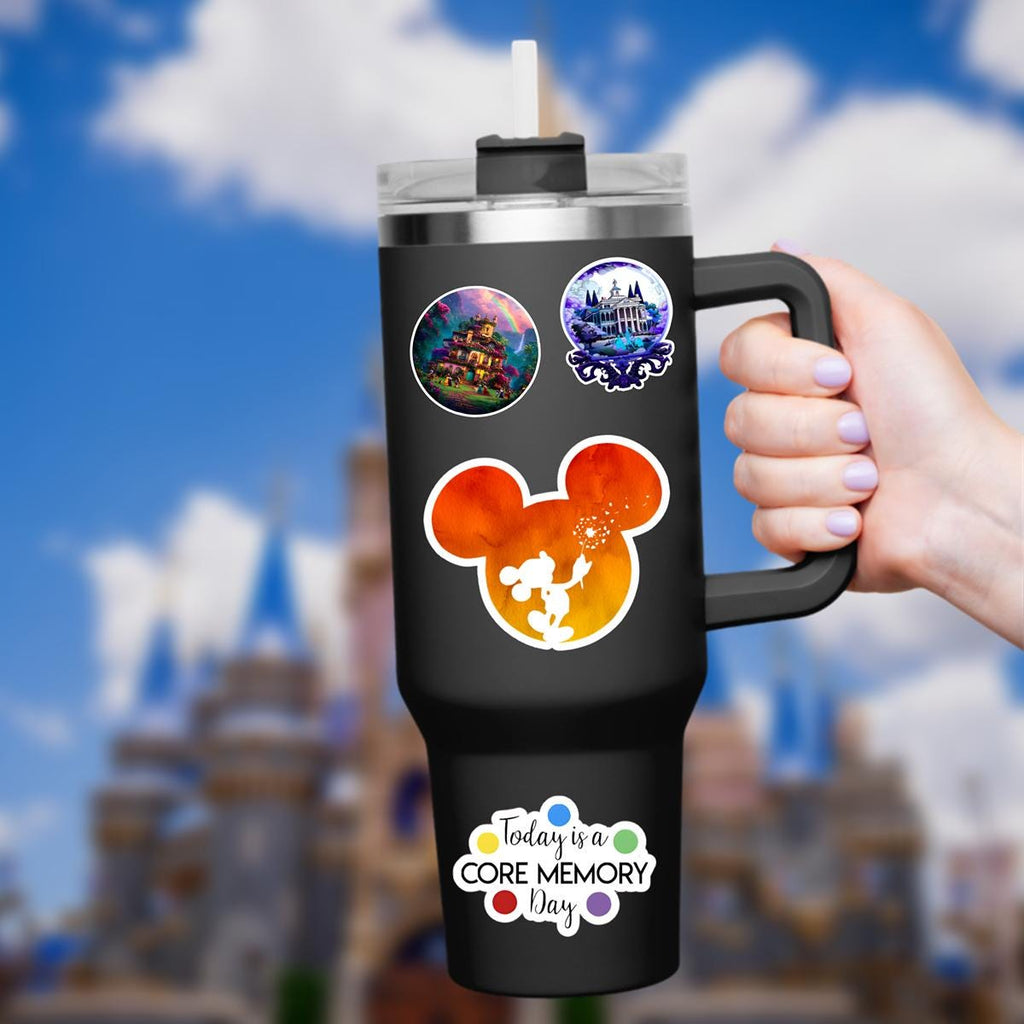 Disneyy What A Wonderful World Sticker Waterproof Disney Laptop, Disneying Theme Park Vacation, Castle Park Mouse