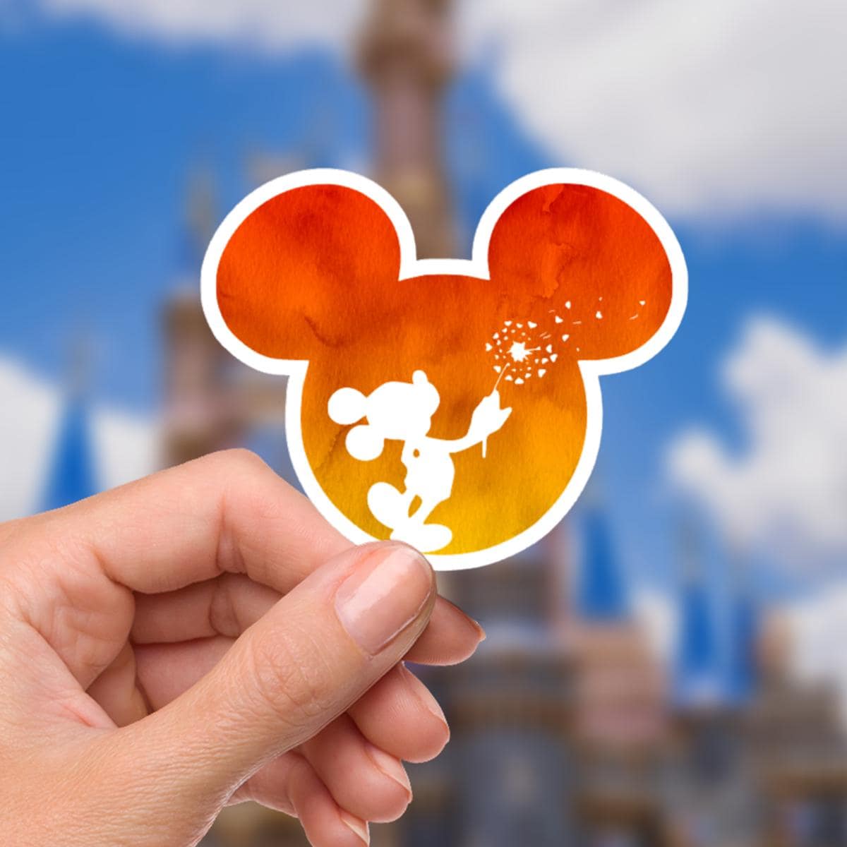 Disneyy What A Wonderful World Sticker Waterproof Disney Laptop, Disneying Theme Park Vacation, Castle Park Mouse