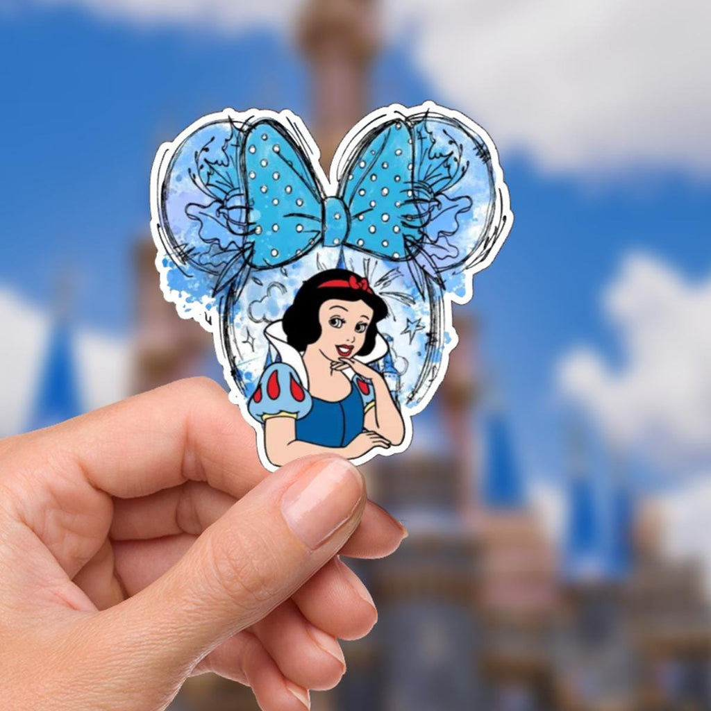 Snow White Seven Dwarfs Sticker Waterproof Disney Laptop, Disneying Theme Park Vacation, Castle Park Mouse Disney Water Bottle, Disney Decal