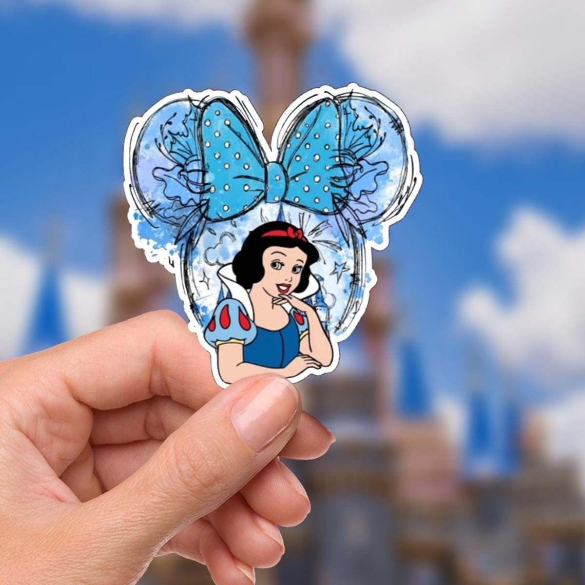 Snow White Seven Dwarfs Sticker Waterproof Disney Laptop, Disneying Theme Park Vacation, Castle Park Mouse Disney Water Bottle, Disney Decal