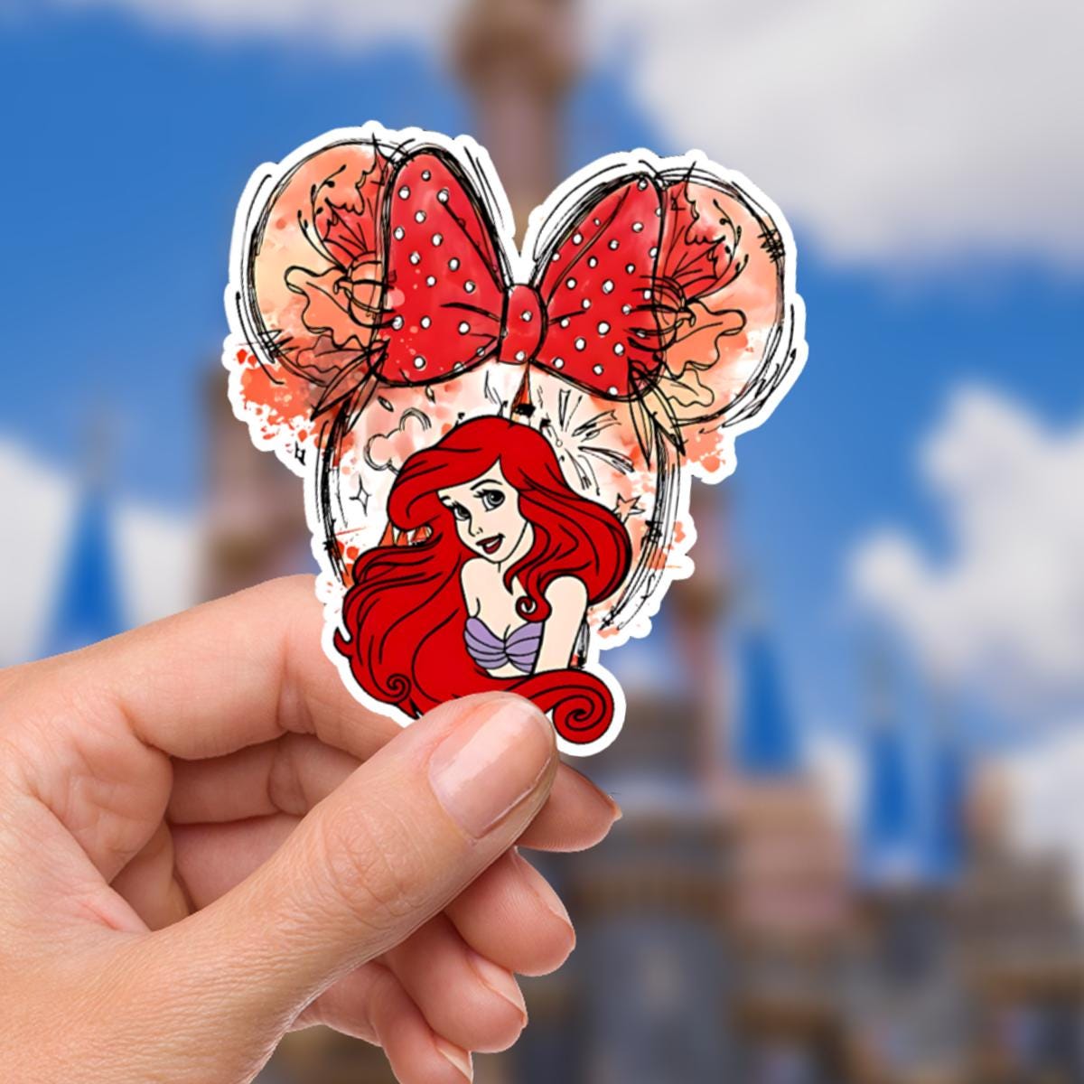 Little Mermaid Sticker: Waterproof Vinyl Decal for Laptop, Water Bottle, funny sticker, disney stickers, journal stickers, junk journal, disney gift, disney present