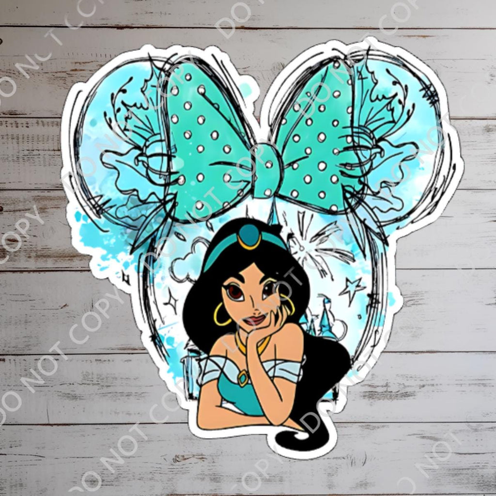 Aladdin Jasmine Mickeyy Head Waterproof Disney Laptop Stickers/ FindingNemo planner stationery decal water bottle cell phonelogo