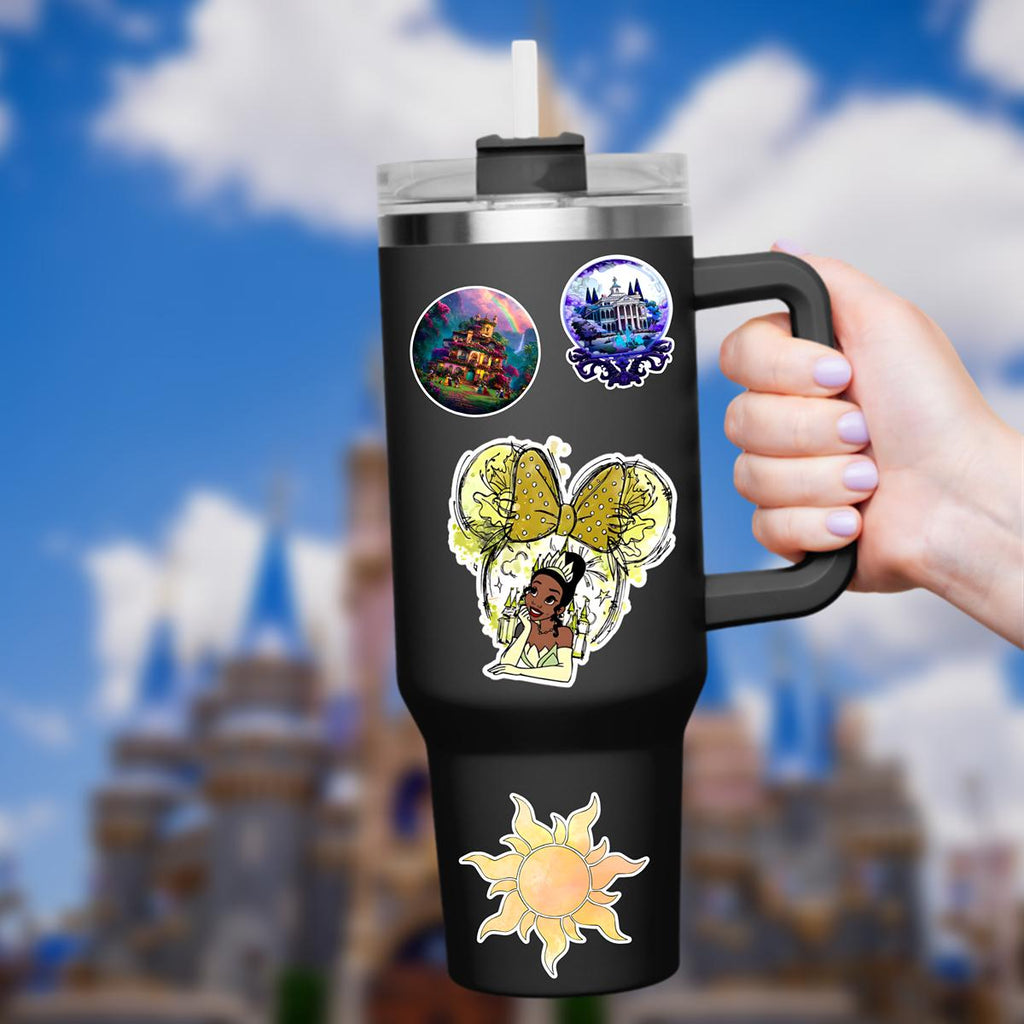 Disney Tiana Princess And The Frog Waterproof Disney Laptop Stickers Tianas Place Disney Gift Planner Stationery Decal Water Bottle Cell