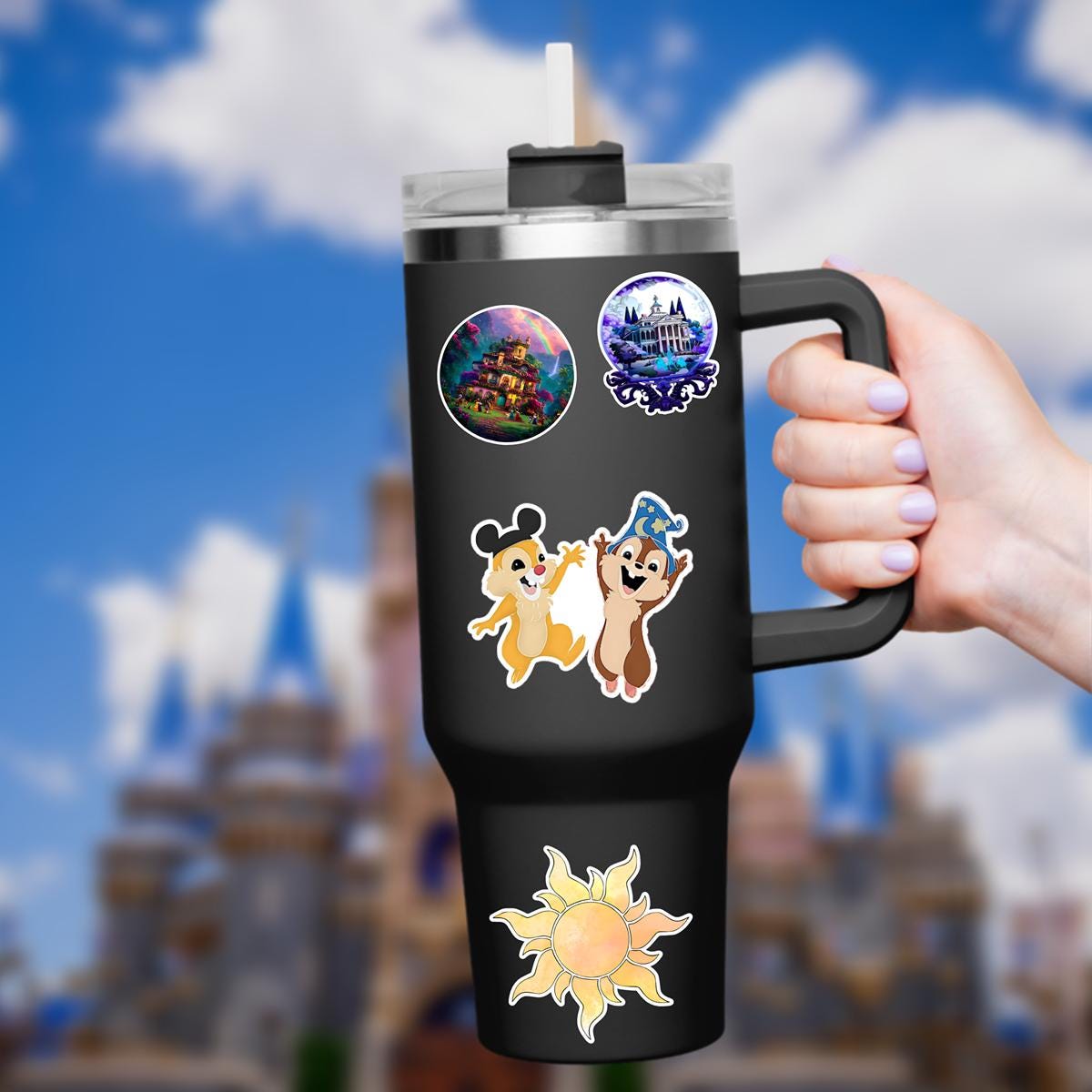 Disney Chip and Dale What A Wonderful World Sticker Waterproof Disney Laptop, Disneying Theme Park Vacation, Castle Park Mouse