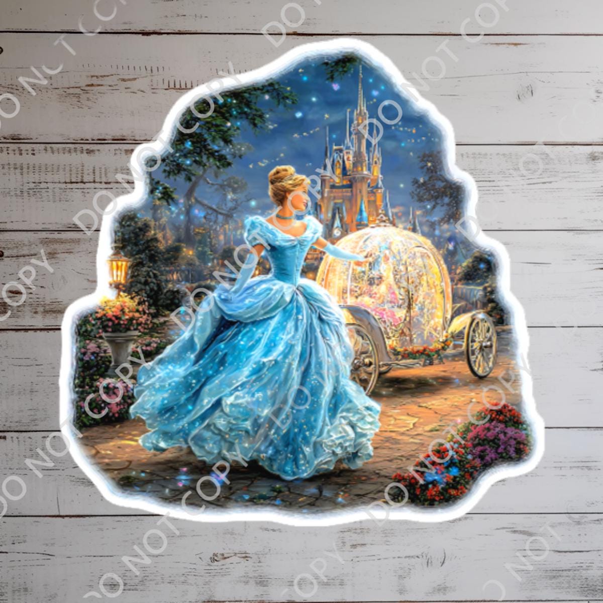 Cinderella Mickey Mouse  Laptop Sticker/ Walt Disney decal cell phone MickeyMouse planner stationery water bottle