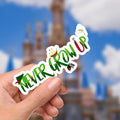 Peter Pan Never Grow Up Sticker/ Peter Pan Neverland Disneyy Pixie Dust Laptop Stickers/Minnie Vinyl Decals/ Planner Water bottle sticker