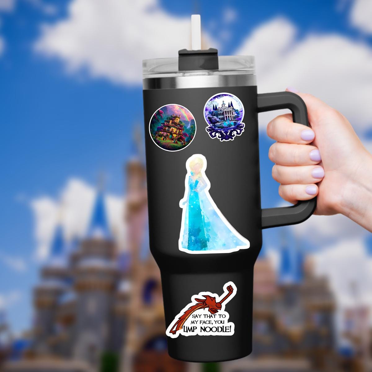 Elsa Frozen, Frozen Waterproof Disney Laptop Stickers Frozen Sven disneymickey mouse planner stationery decal water bottle cell phonelogo