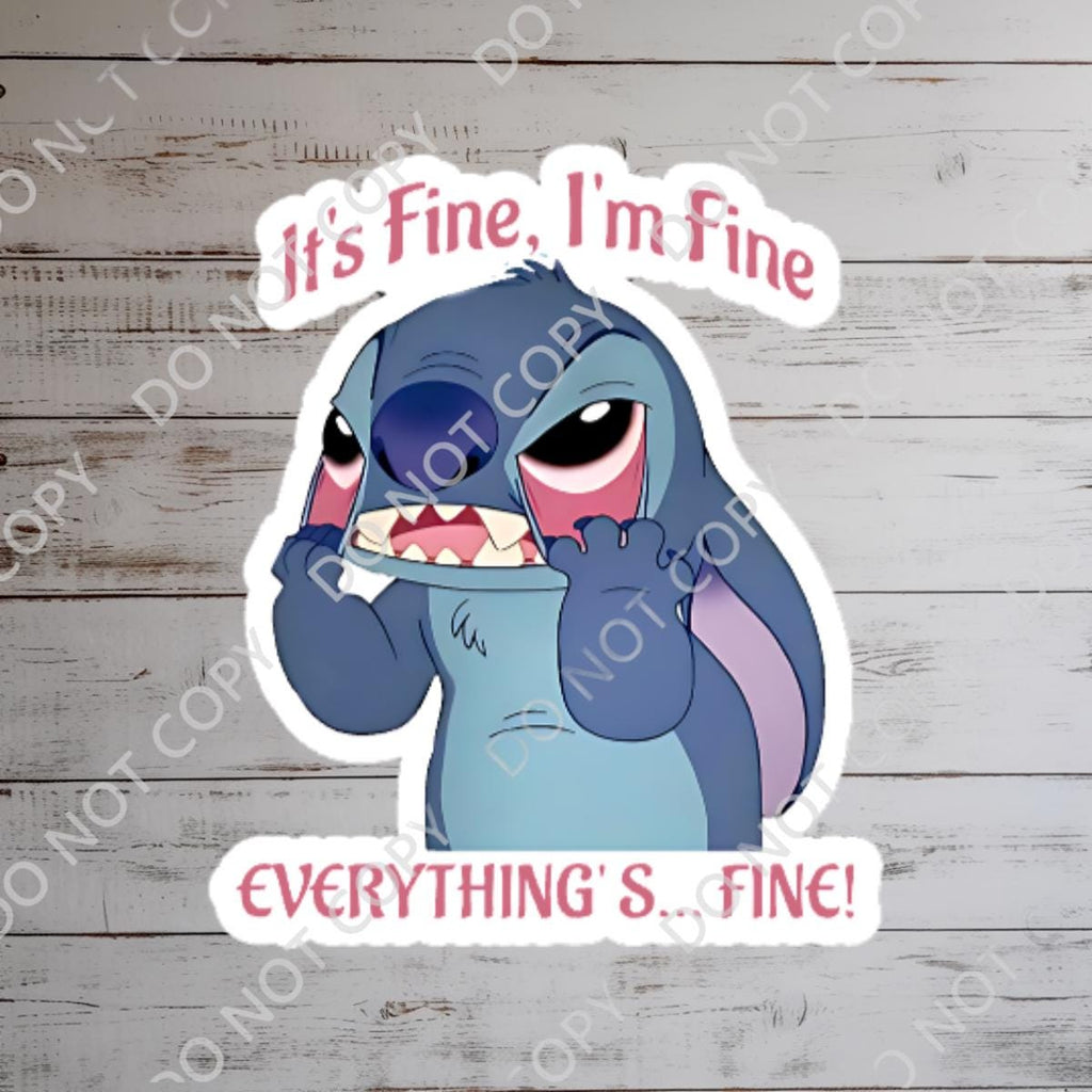 Lilo & Stitch Humor Sticker: Waterproof Vinyl Decal