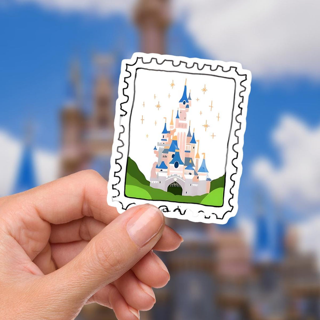 Disney Magic Kingdom Castle Stamp Sticker, Waterproof Vinyl Decal Disney Gift, Disney Present