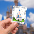 Disney Magic Kingdom Castle Stamp Sticker, Waterproof Vinyl Decal Disney Gift, Disney Present