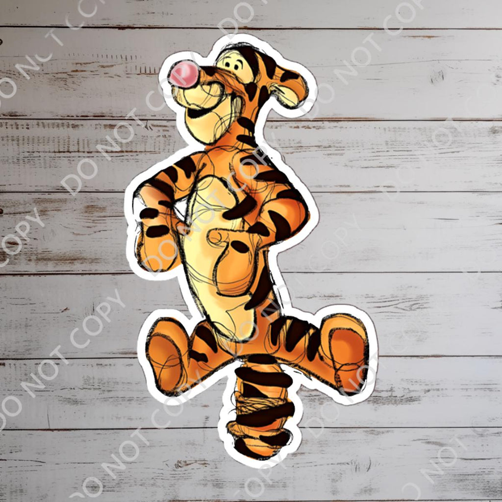 Disney  Winnie The Pooh Tigger Disney Laptop Sticker Positive Affirmation planner stationery decal water bottle cell