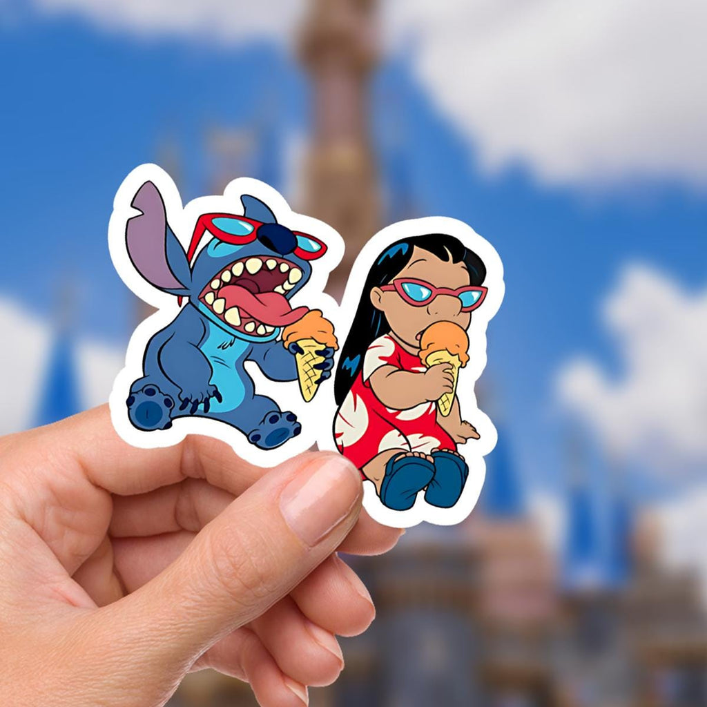Disney Stitch Sticker Waterproof Disney Laptop Stickers/ Lilo and Stitch Ohana Aloha planner stationery decal water bottle cell phonelogo