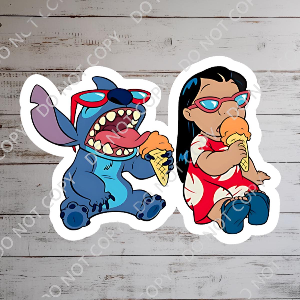 Disney Stitch Sticker Waterproof Disney Laptop Stickers/ Lilo and Stitch Ohana Aloha planner stationery decal water bottle cell phonelogo