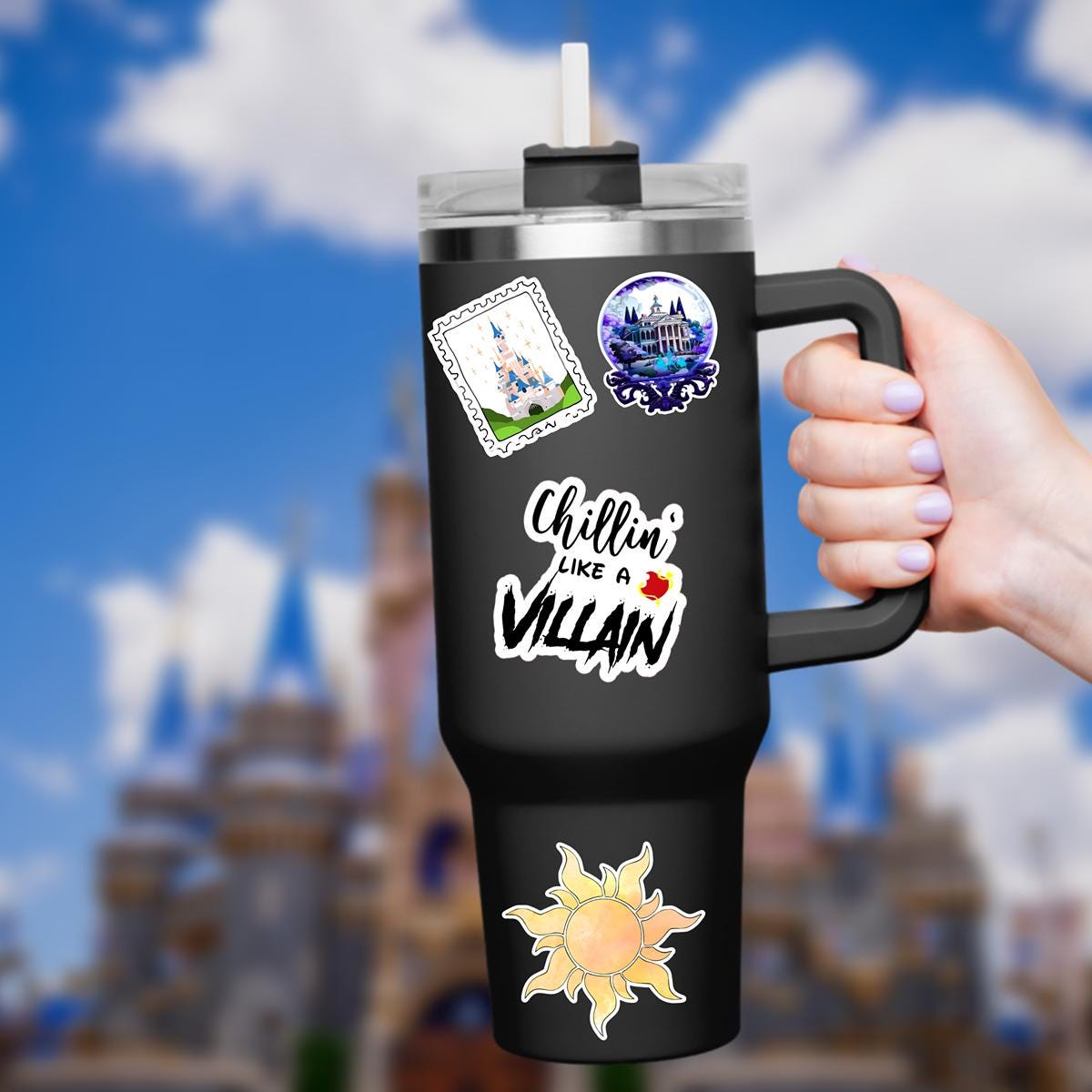 Disneyy Villain Sticker disney villainous Waterproof Disney Laptop, Disneying Water Bottle, Hydro Bottle Theme Park Vacation, Castle Park