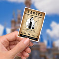 Cruella De Vil Wanted Poster Sticker, Waterproof Vinyl Decal