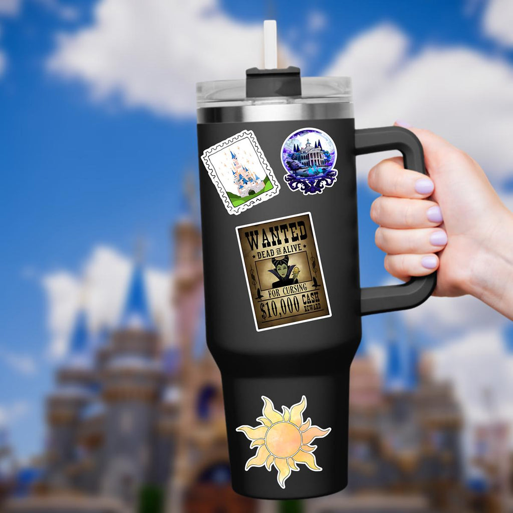 Disneyy Villain Maleficent Wanted Sticker disney villainous Waterproof Disney Laptop, Disneying Water Bottle, Hydro Bottle Gift