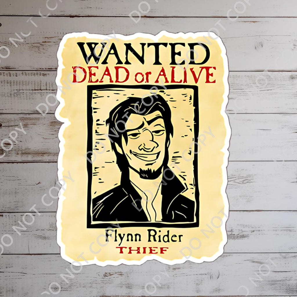 Disney Rapunzel Tangled Sticker: Flynn Lantern Waterproof Vinyl Decal