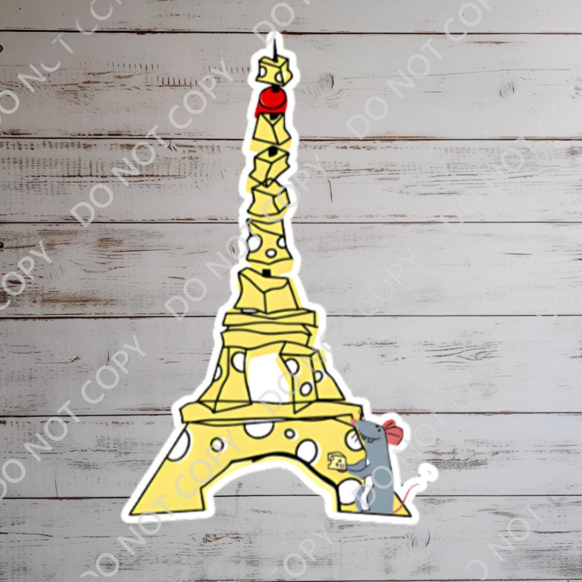 Remy Ratatouille Cheese Eiffel Tower Waterproof Sticker disney stickers, hydro bottle, disney gift, disney present, junk journal, journal,