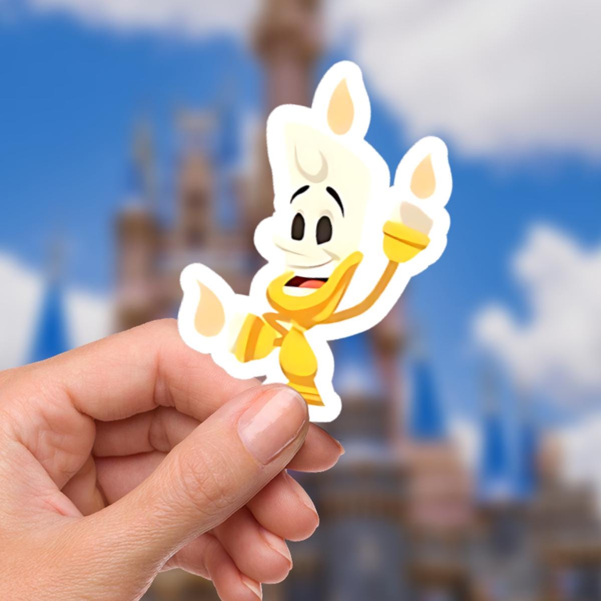 Lumier, Cogsworth, Beauty And The Beast Disneyy World Sticker Waterproof Disney Laptop, Disneying Theme Park Vacation, Castle Park Mouse