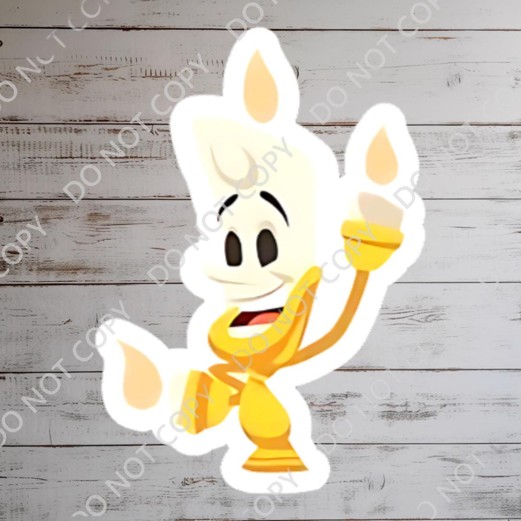 Lumier, Cogsworth, Beauty And The Beast Disneyy World Sticker Waterproof Disney Laptop, Disneying Theme Park Vacation, Castle Park Mouse