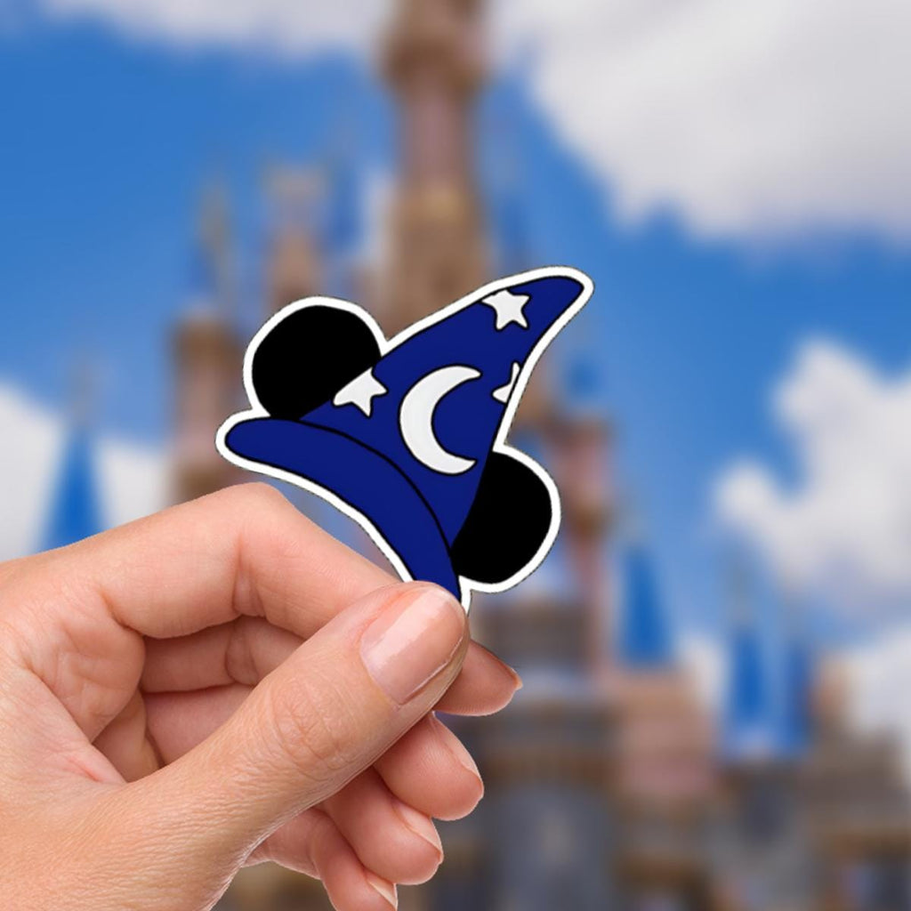 Sorcerer Mickey Sticker: Waterproof Vinyl Decal for Laptop, Water Bottle