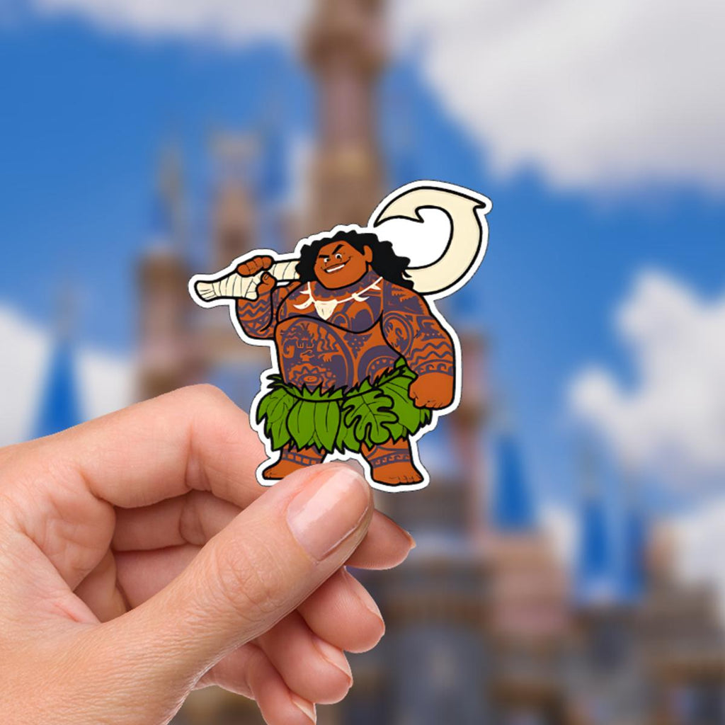 Moana   Maui  Disney Sticker Water Bottle  Sticker Waterproof Disney Laptop Stickers planner stationery decal water bottle