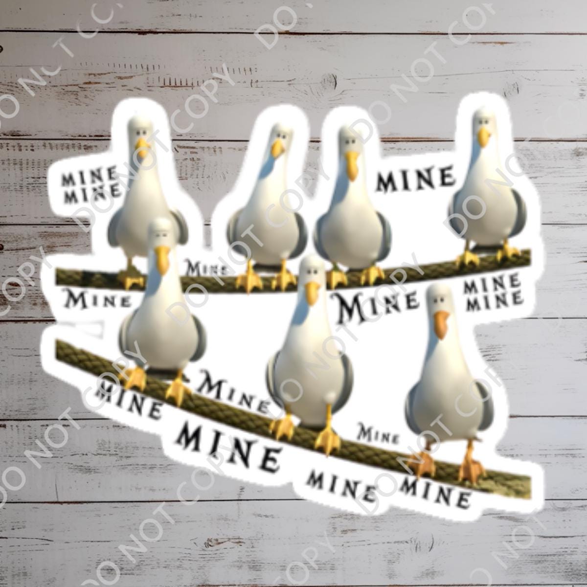 Finding Nemo Seagulls Sticker: Waterproof Vinyl Decal