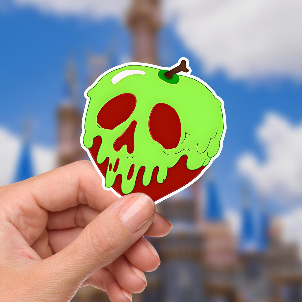 Snow White Seven Dwarfs Poisoned Apple Sticker Waterproof Disney Laptop, Disneying Vacation, Castle Mouse Disney Water Bottle, Disney Decal