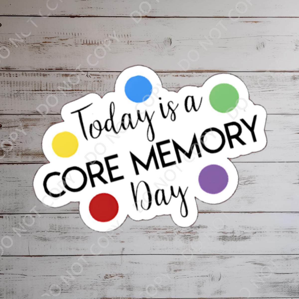 Inside Out Core Memory Sticker: Waterproof Vinyl Decal