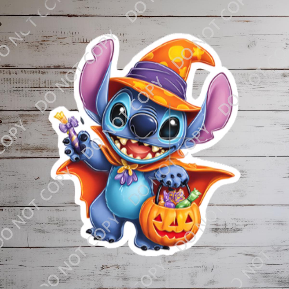Halloween Stitch Sticker: Waterproof Vinyl Decal for Laptop, Water Bottle
