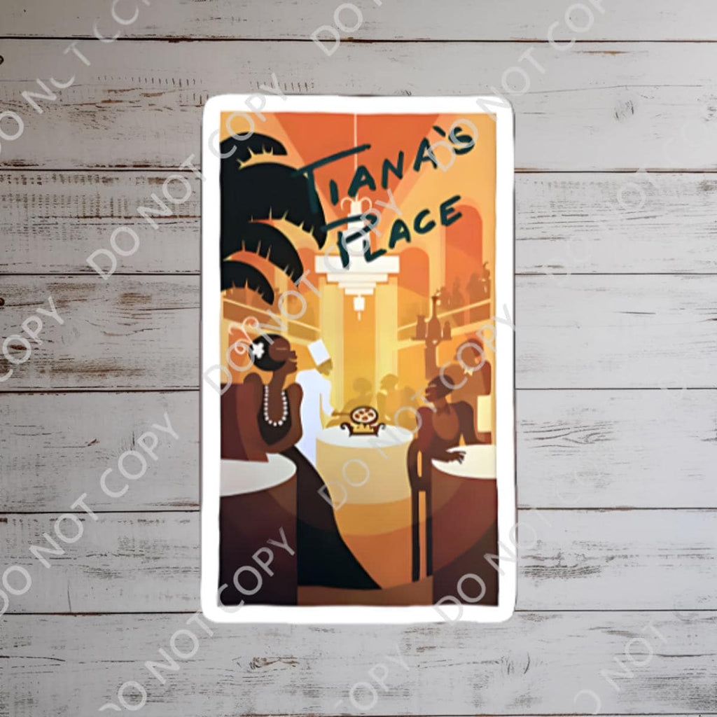 Disney Tiana Princess And The Frog Waterproof Disney Laptop Stickers Tianas Place Disney Gift Planner Stationery Decal Water Bottle Cell