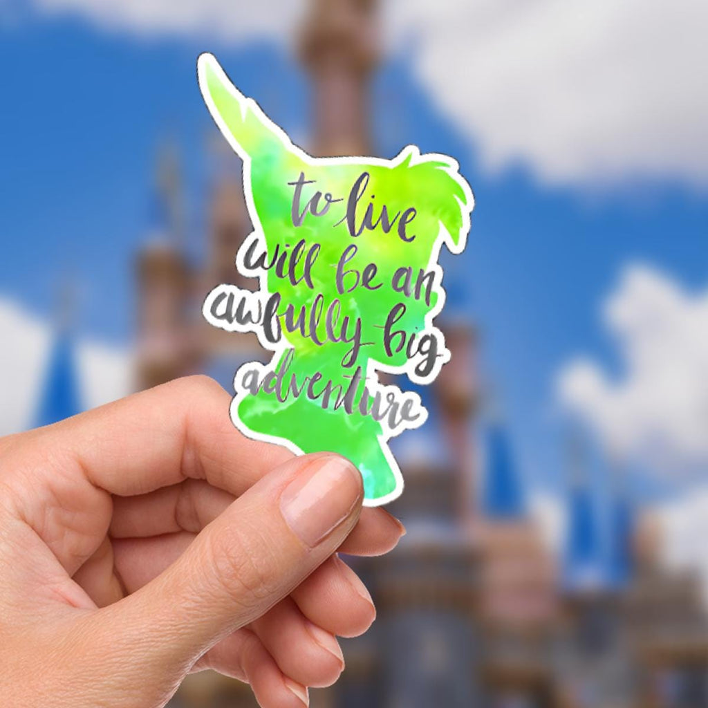 Peter Pan To Live Quote Sticker/ Peter Pan Neverland Disneyy Pixie Dust Laptop Stickers/Minnie Vinyl Decals/ Planner Water bottle sticker