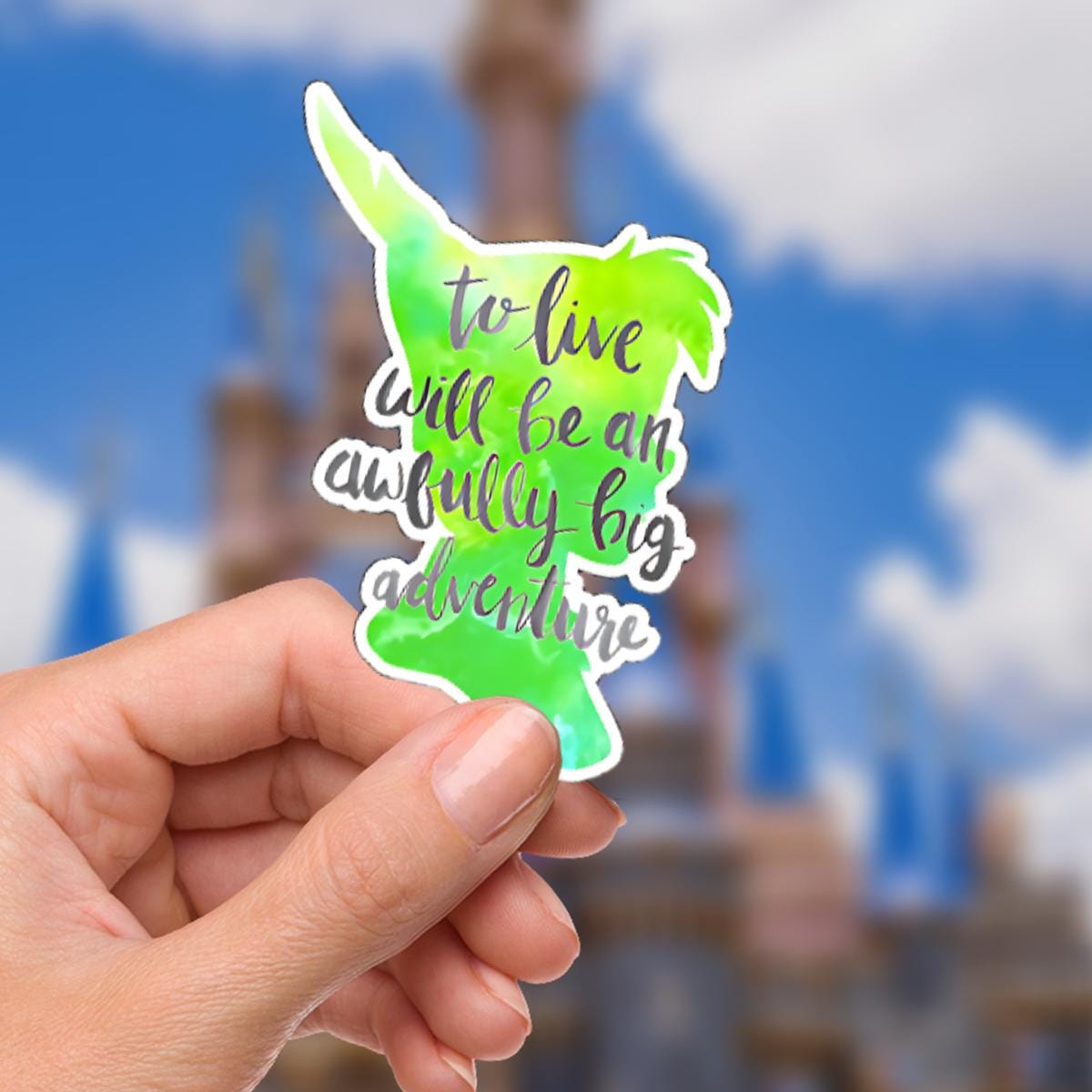 Peter Pan To Live Quote Sticker/ Peter Pan Neverland Disneyy Pixie Dust Laptop Stickers/Minnie Vinyl Decals/ Planner Water bottle sticker