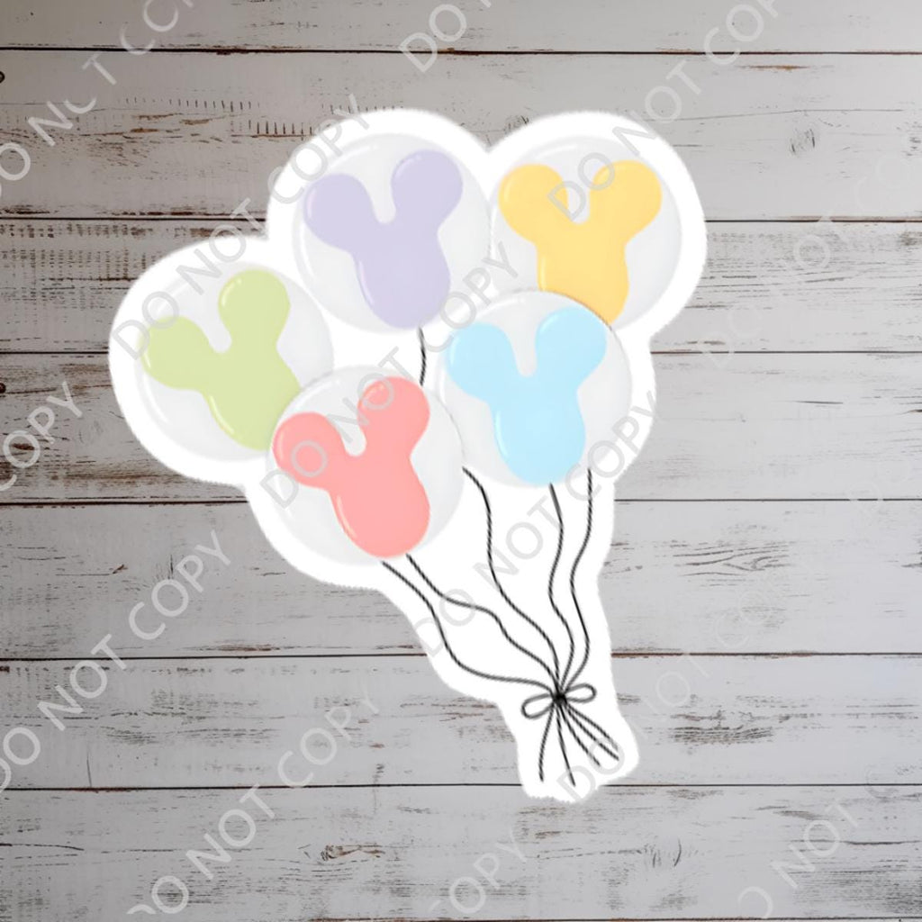 Disney Mickey Balloons  Castle  World Sticker Waterproof Disney Laptop, Disneying Theme Park Vacation, Castle Park Mouse Disney Sticker