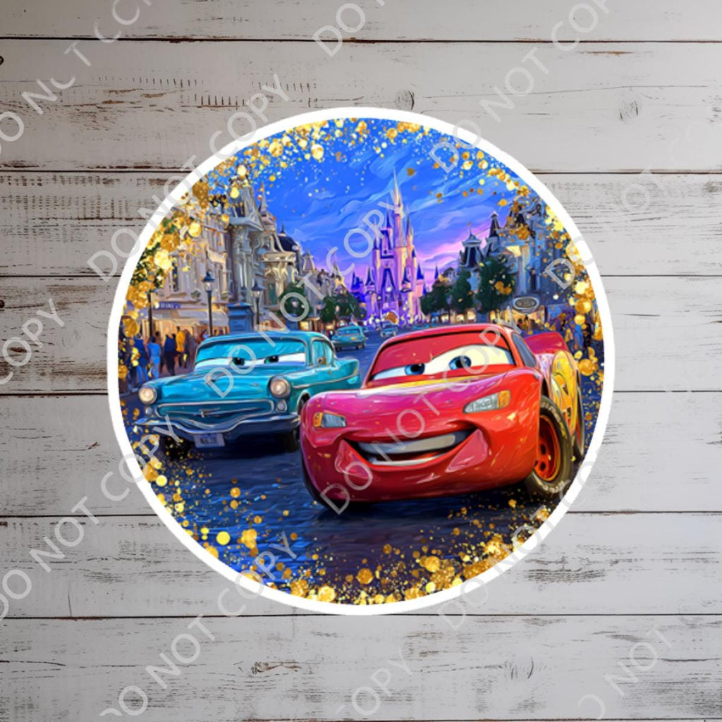 Lightning McQueen Car Sticker: Waterproof Vinyl Decal HydoFlask disney present, disney sticker, journal stickers, junk journal, gift for her