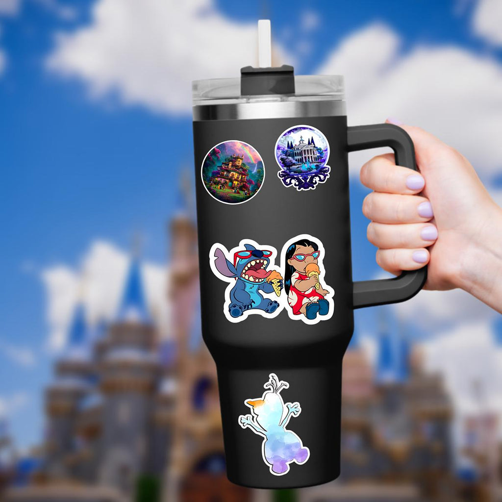 Disney Stitch Sticker Waterproof Disney Laptop Stickers/ Lilo and Stitch Ohana Aloha planner stationery decal water bottle cell phonelogo