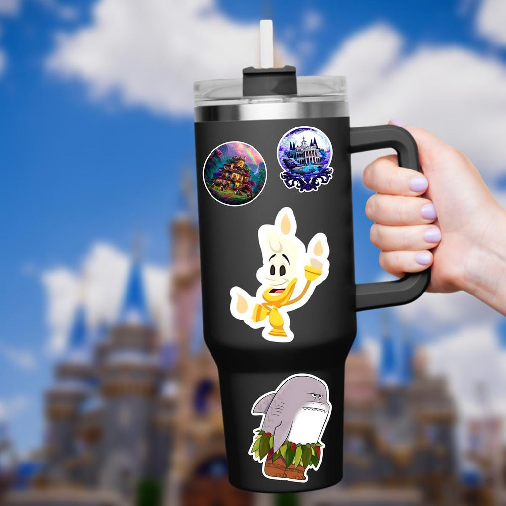 Lumier, Cogsworth, Beauty And The Beast Disneyy World Sticker Waterproof Disney Laptop, Disneying Theme Park Vacation, Castle Park Mouse