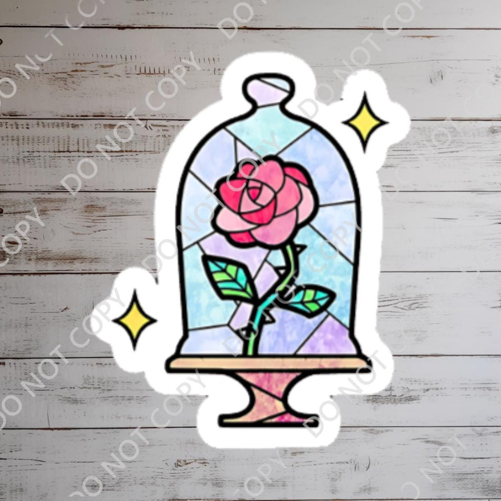 Disney Beauty and The Beast Sticker: Waterproof Vinyl Decal for Laptop, Water Bottle