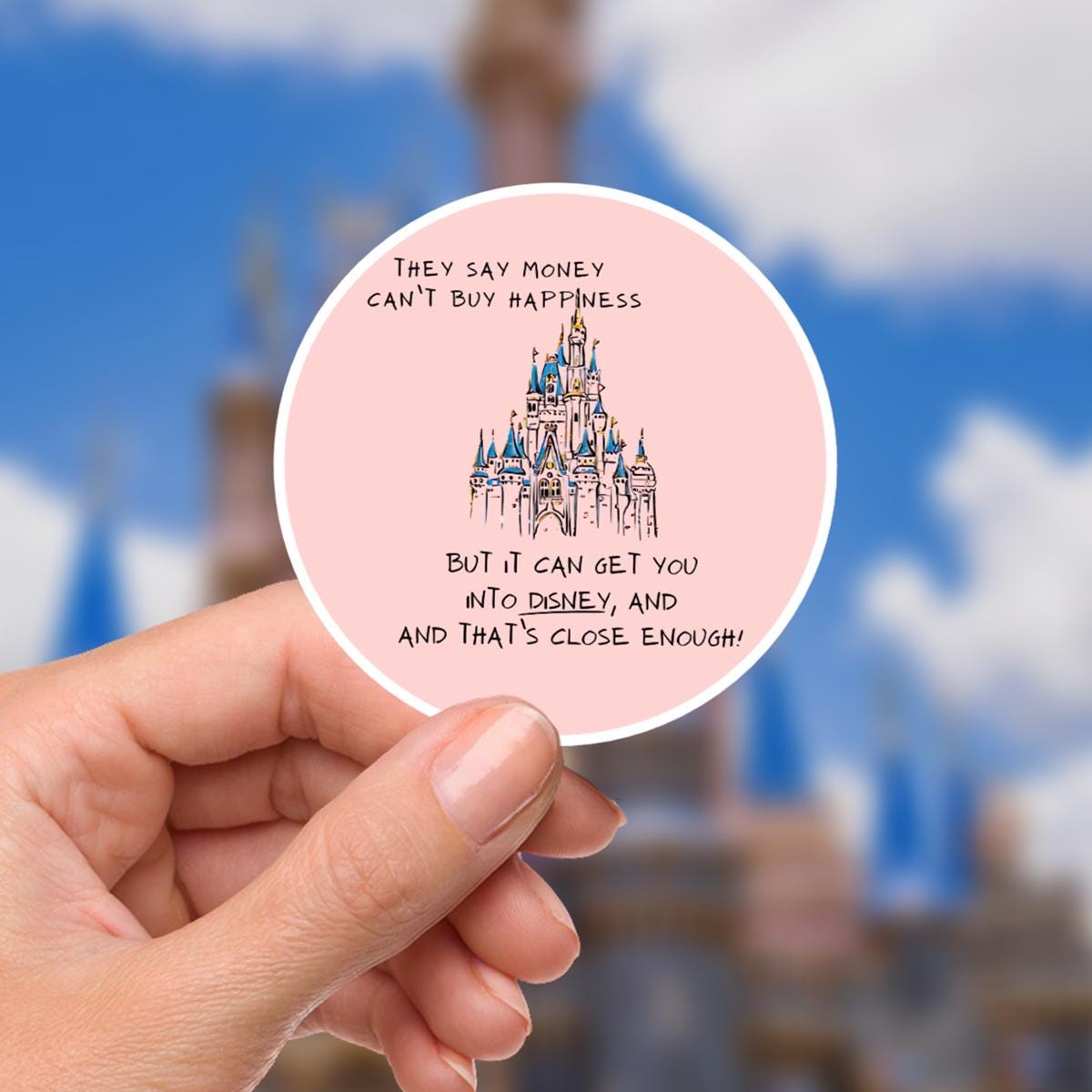Disneyy Minnie Mouse Happiness Castle Waterproof Disney Laptop Stickers/ Mickey, Minnie planner stationery decal water bottle cell phone