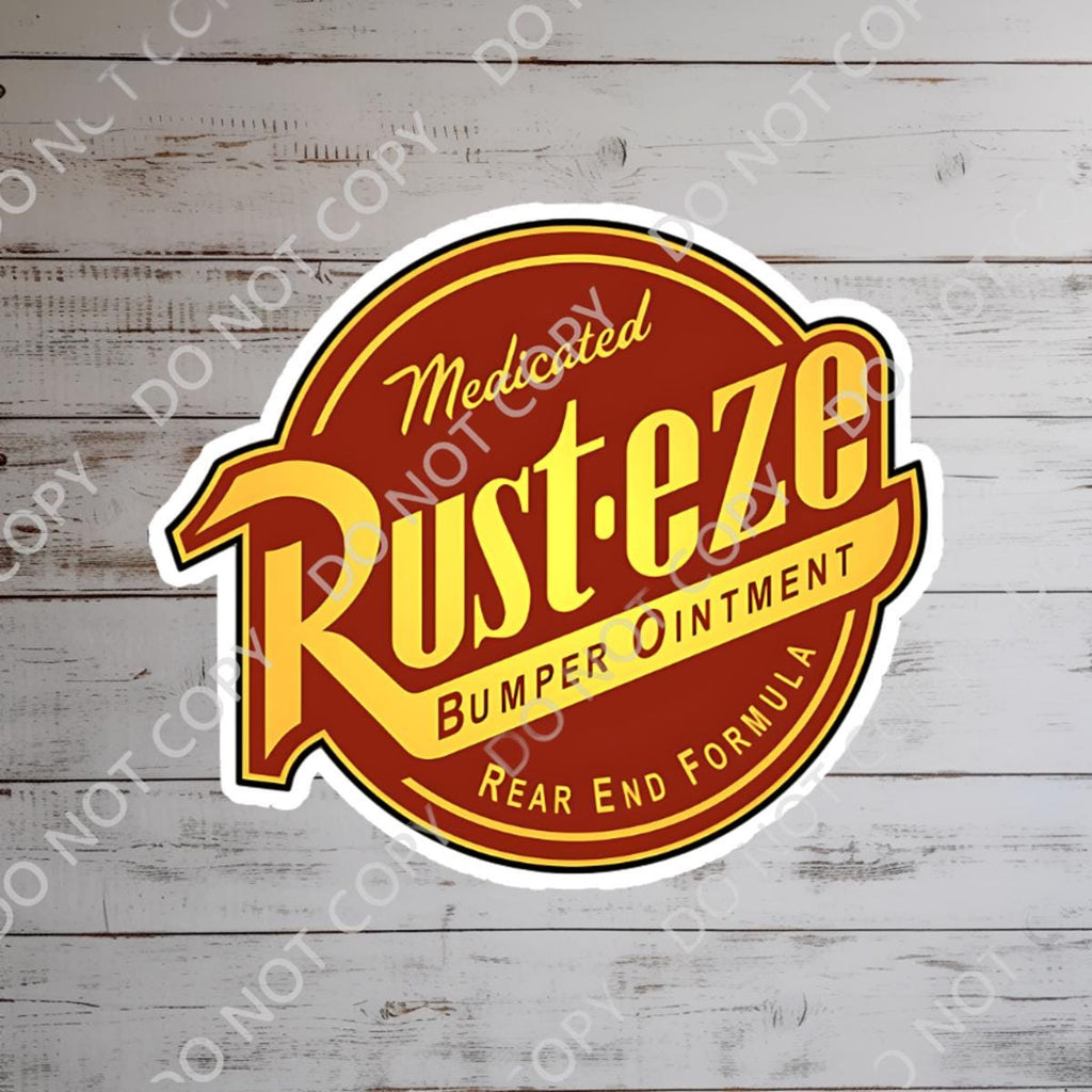 Lightning McQueen Car Sticker: Waterproof Vinyl Decal rust eze