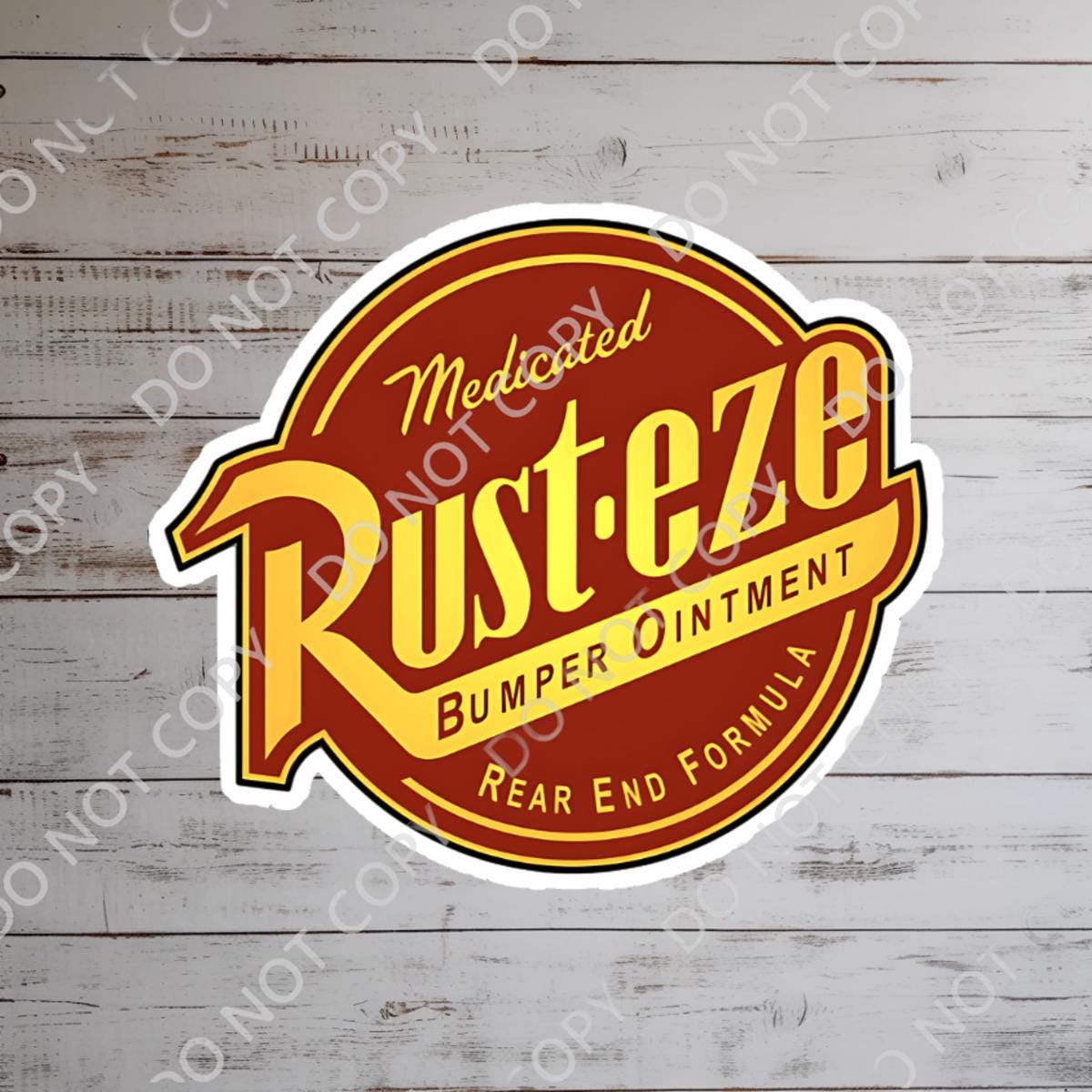 Lightning McQueen Car Sticker: Waterproof Vinyl Decal rust eze