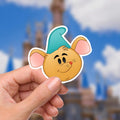 Cinderella Gus Gus Vinyl Sticker: Watercolor Castle, Glass Slipper, journal stickers, disney gift, disney present, junk journal