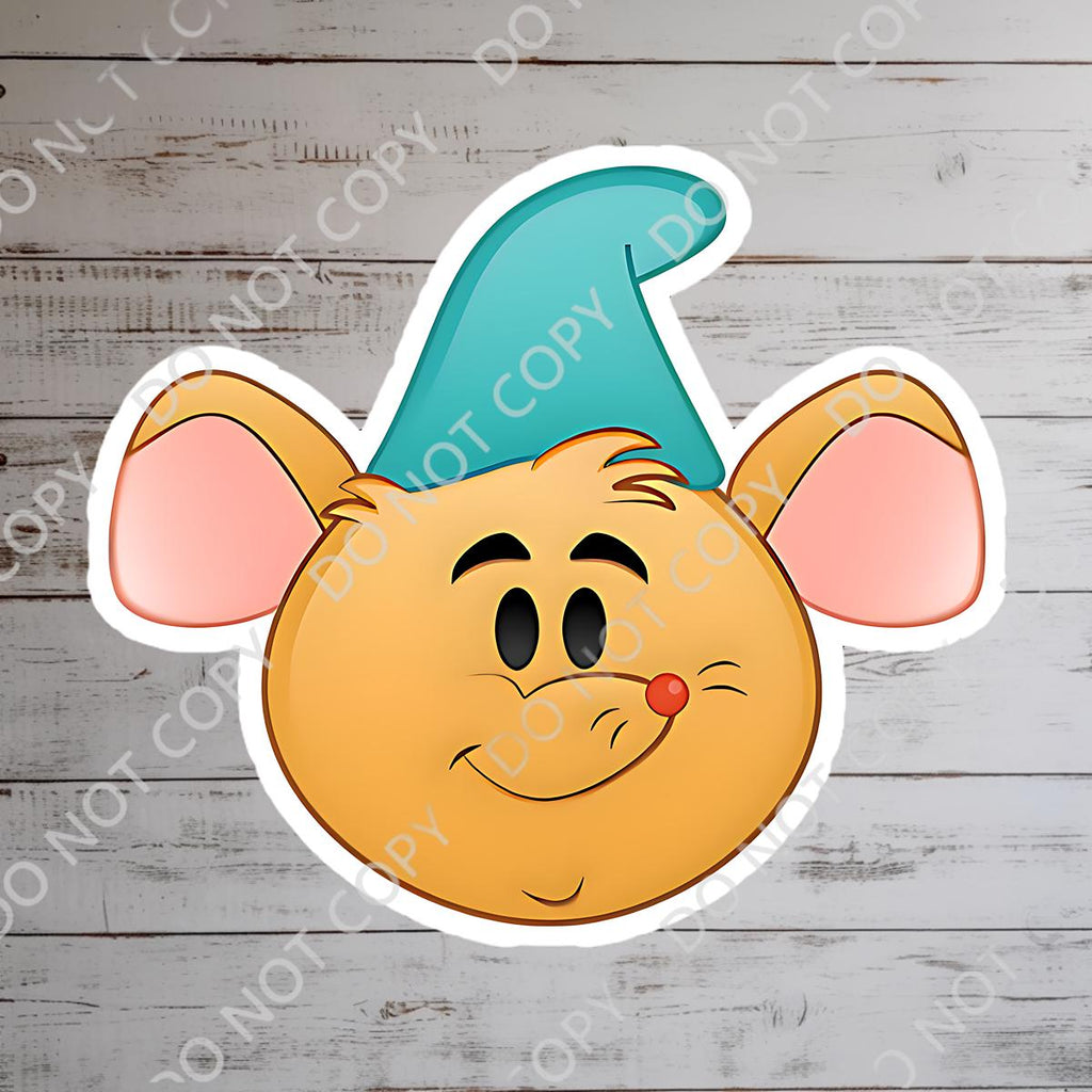 Cinderella Gus Gus Vinyl Sticker: Watercolor Castle, Glass Slipper, journal stickers, disney gift, disney present, junk journal