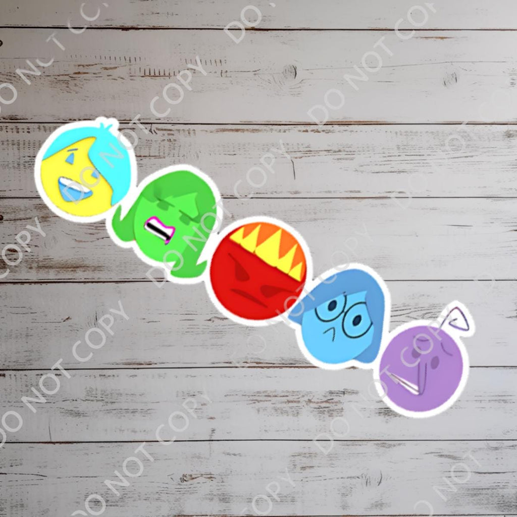 Inside Out Anxiety Vinyl Sticker, Laptop Decal, Water Bottle Sticker